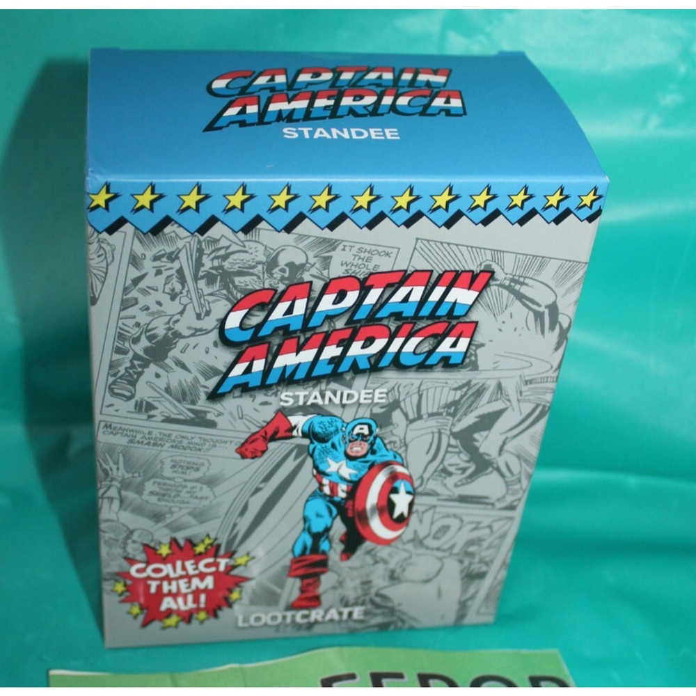 Loot Crate Marvel Captain America Desktop Standee In Box Sealed Toy Collectible